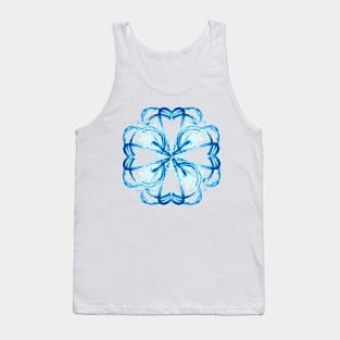 Fire Rose Blue Tank Top